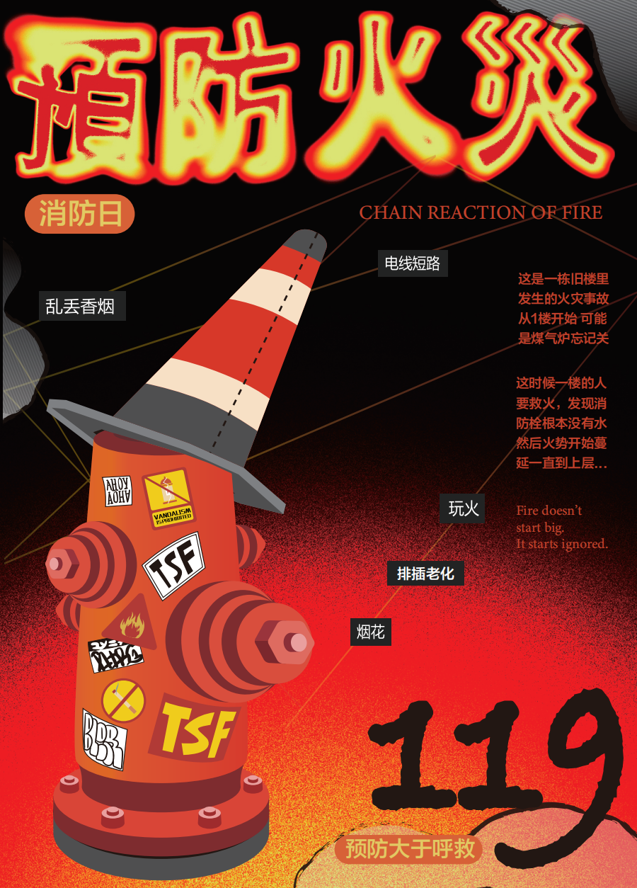 消防宣传海报环形预览 2